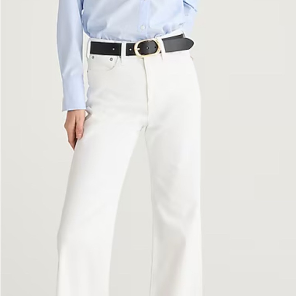 J Crew White Flare & Wide Leg Jeans